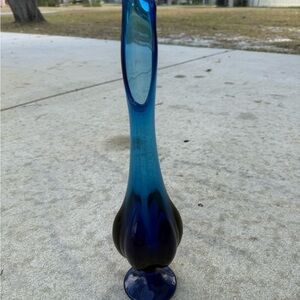 Vintage Viking Bluenique Glass Vase